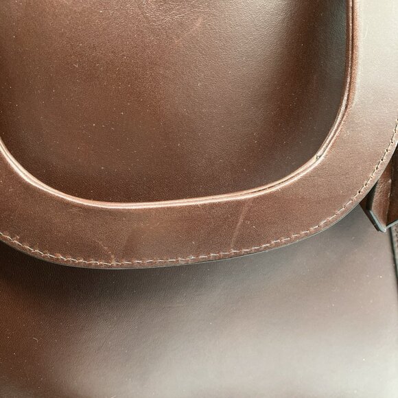 XL Ermengildo Zegna Brown Messenger Briefcase Travel Bag Plus Key Chain Fob - Picture 11 of 14